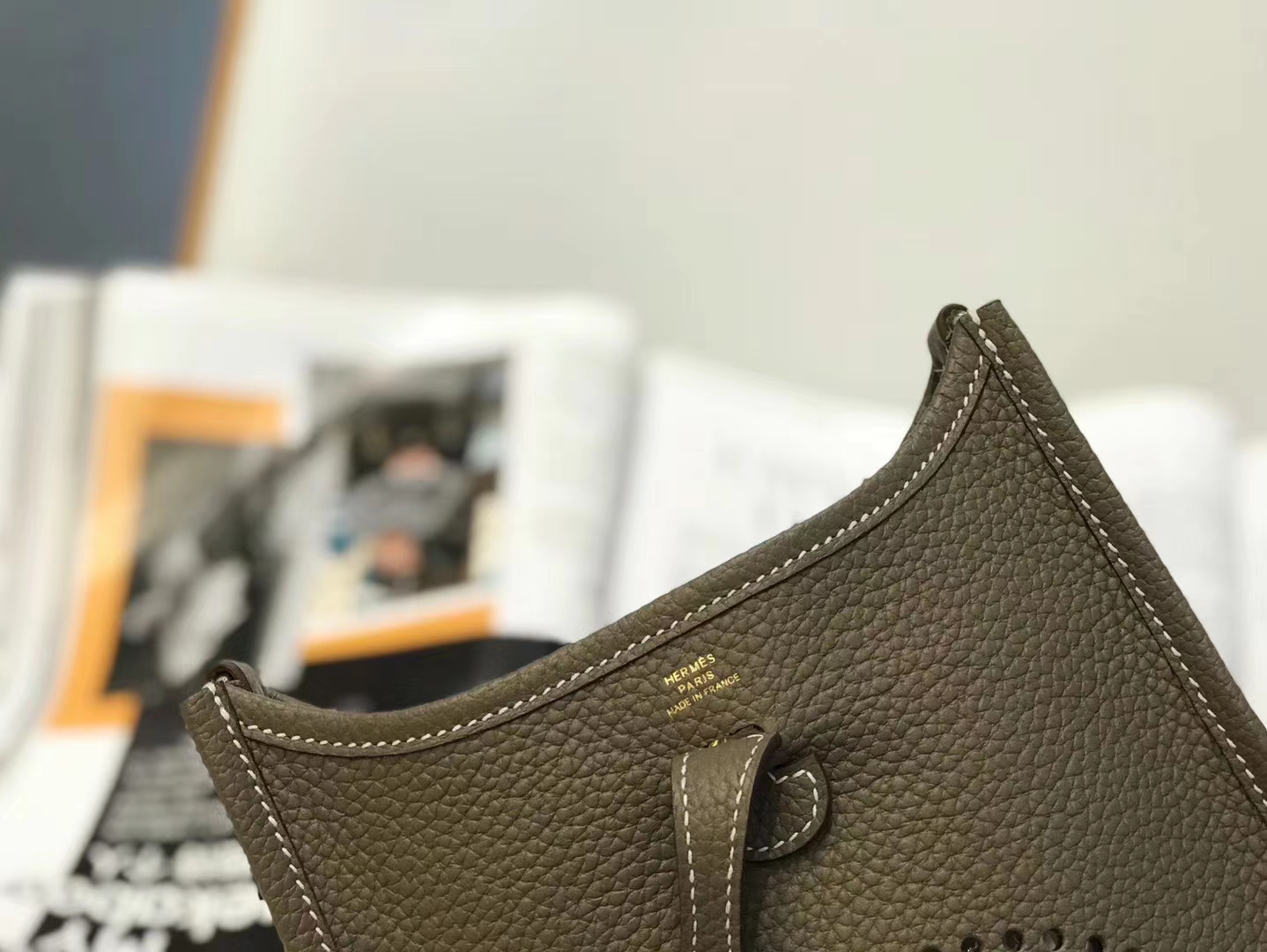 Hermès（爱马仕）伊芙琳17cm 大象灰 Togo牛皮 金扣 原版蜜蜡线 顶级手缝