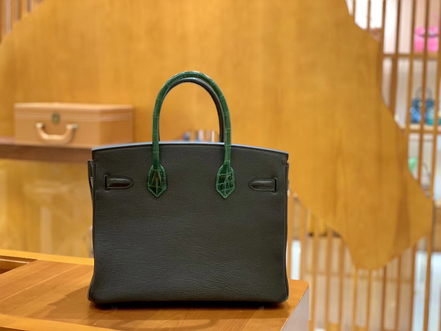 Hermès（爱马仕）Birkin 30cm 三拼皮三拼色 尼罗鳄鱼皮拼山羊皮 原版蜜蜡线 现货
