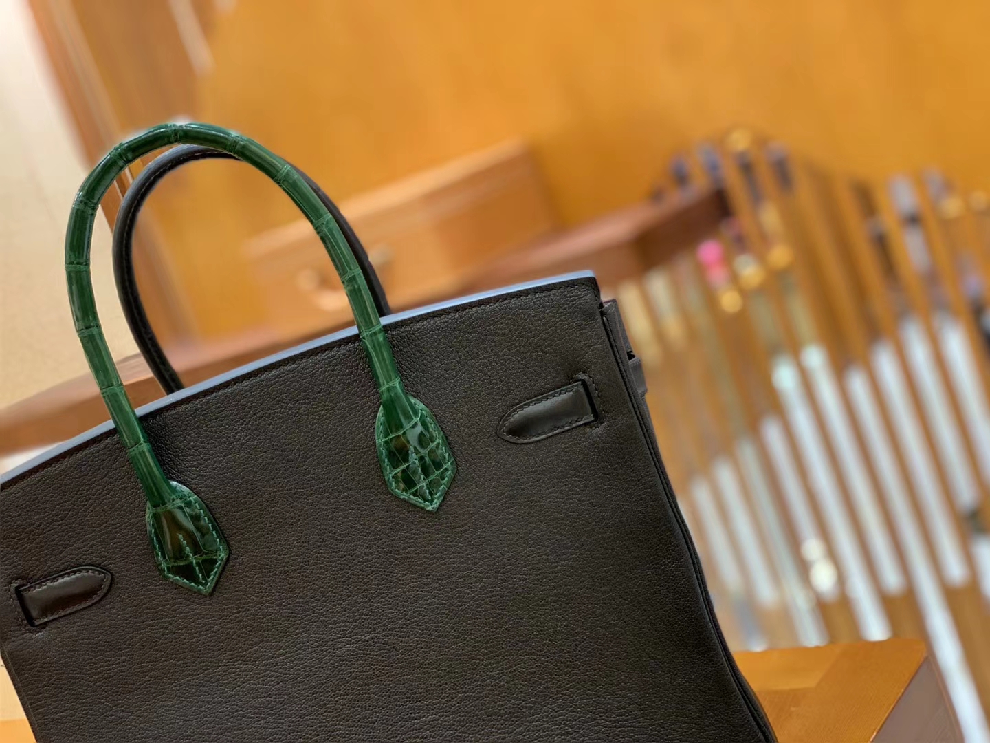 Hermès（爱马仕）Birkin 30cm 三拼皮三拼色 尼罗鳄鱼皮拼山羊皮 原版蜜蜡线 现货