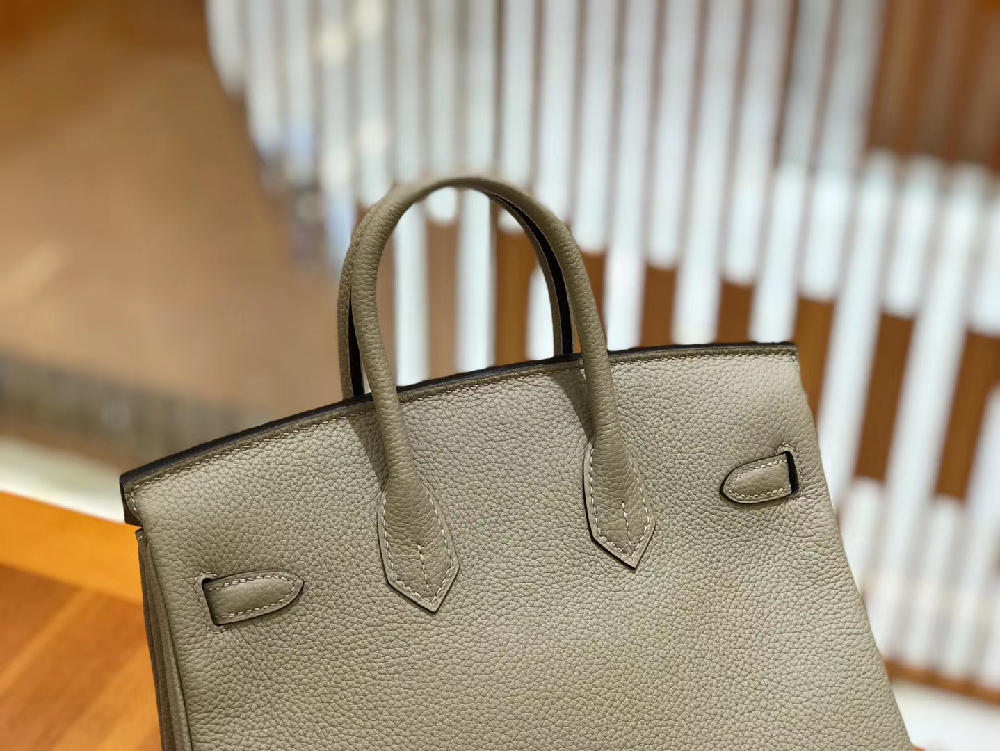 Hermès（爱马仕）Birkin 25cm 斑鸠灰 Togo小牛皮 银扣 原版蜜蜡线 顶级手缝