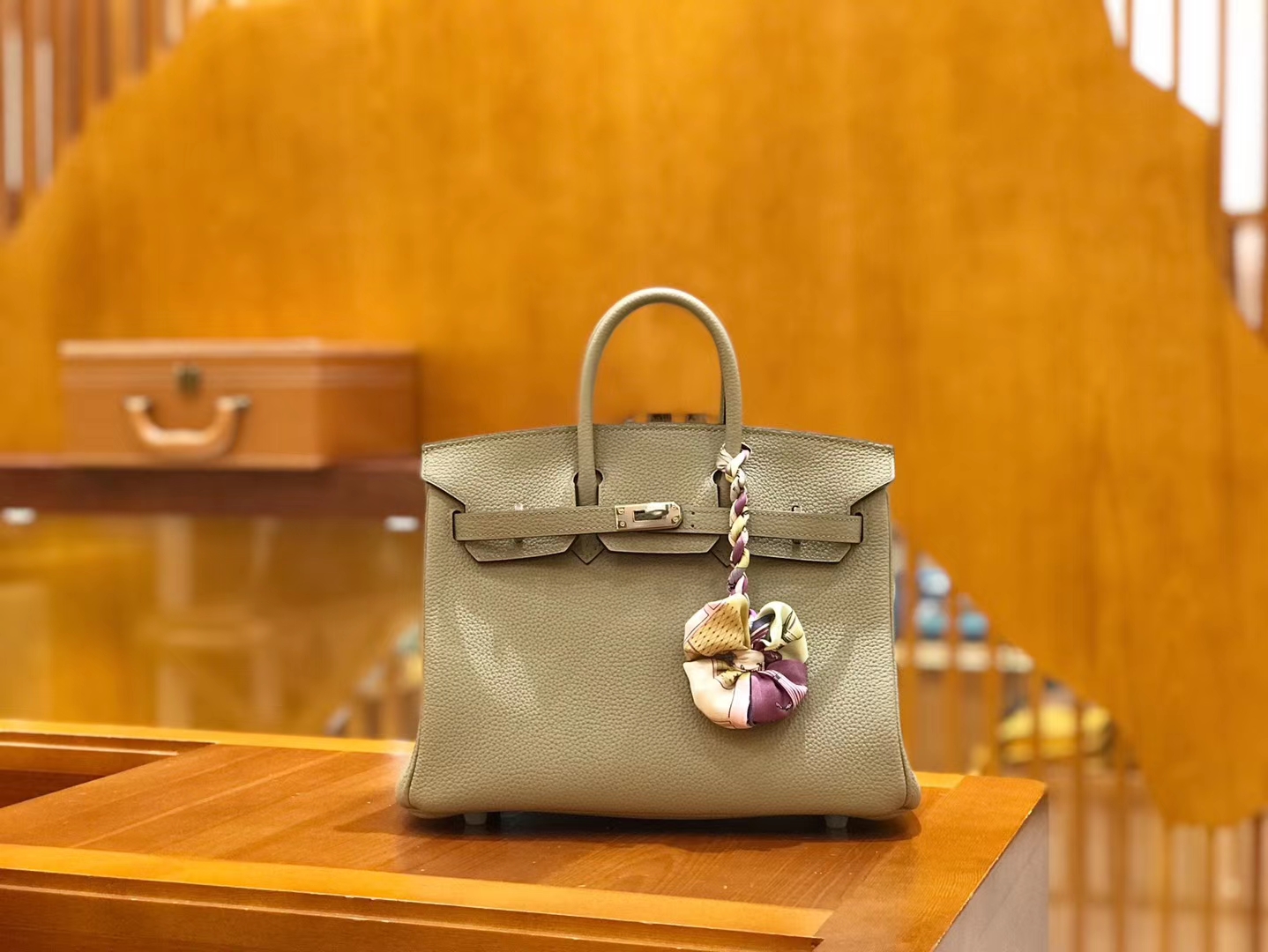 Hermès（爱马仕）Birkin 25cm 斑鸠灰 Togo小牛皮 银扣 原版蜜蜡线 顶级手缝