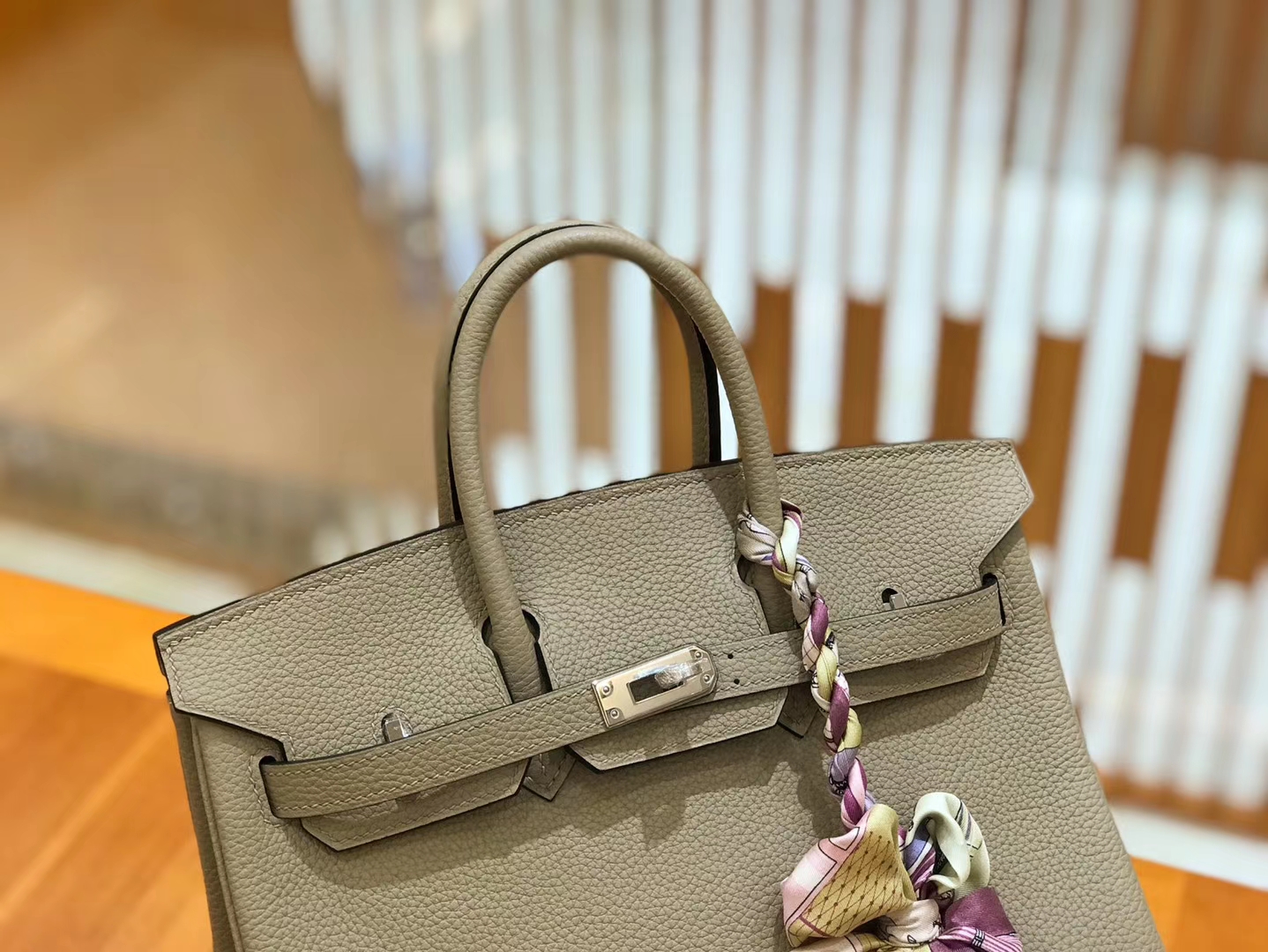 Hermès（爱马仕）Birkin 25cm 斑鸠灰 Togo小牛皮 银扣 原版蜜蜡线 顶级手缝