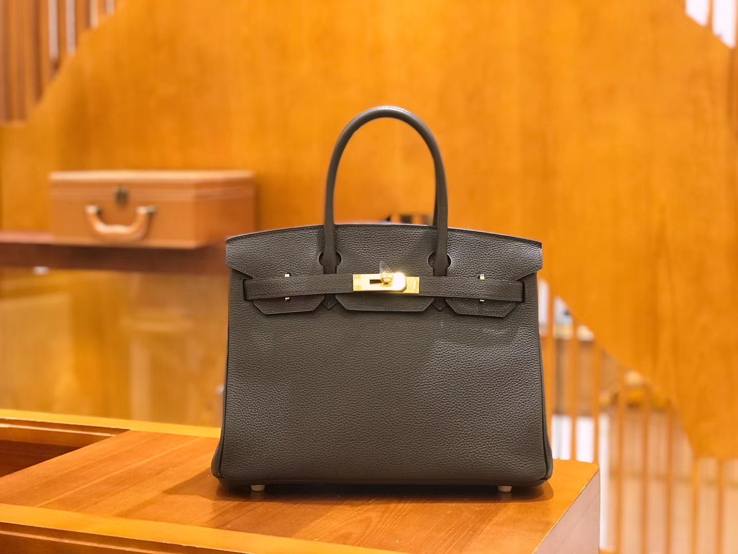 Hermès（爱马仕）Birkin 30cm 摩卡 Togo小牛皮 金扣 原版蜜蜡线 顶级手缝