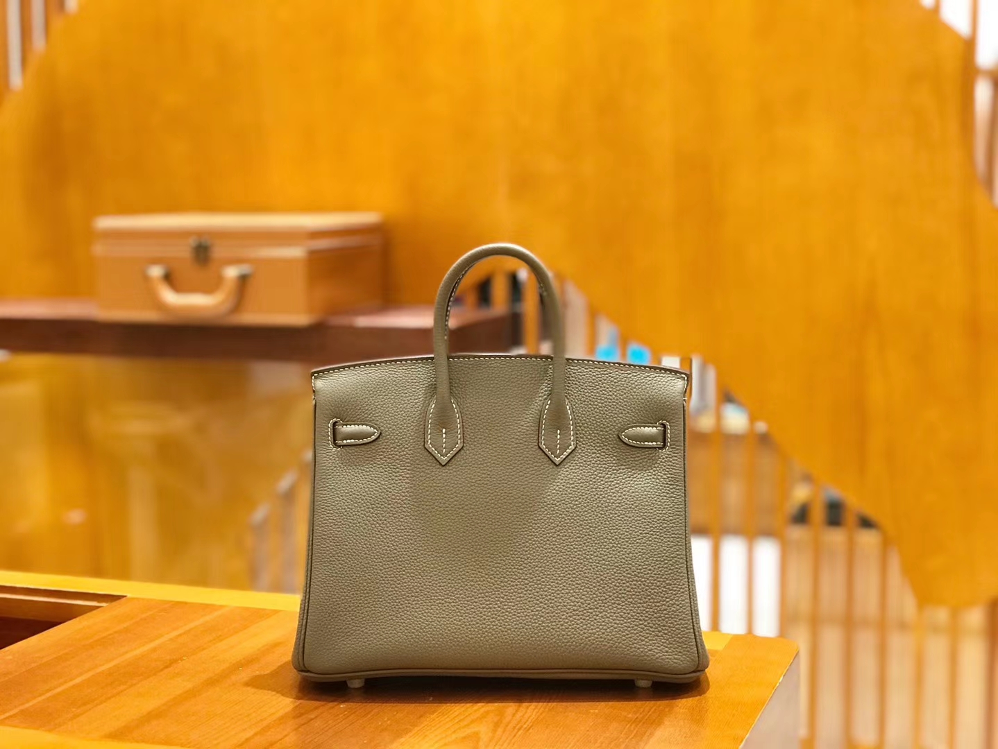 Hermès（爱马仕）Birkin 25cm 大象灰 Togo 牛皮 金扣 原版蜜蜡线 顶级手缝