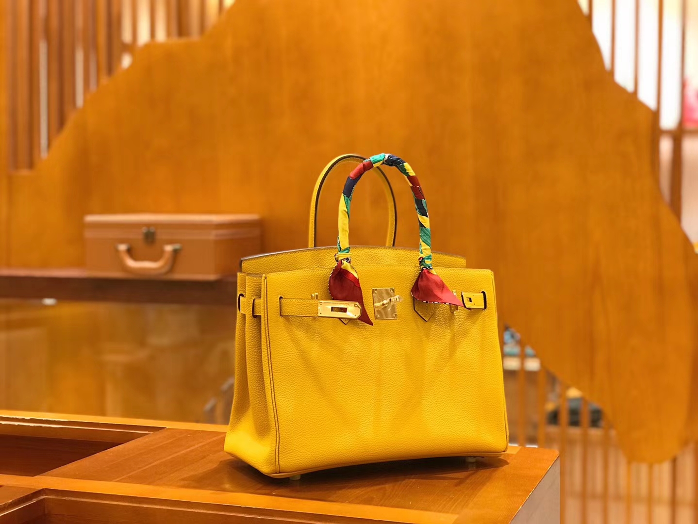 Hermès（爱马仕）Birkin 30cm 琥珀黄 Togo 小牛皮 金扣 原版蜜蜡线 顶级手缝