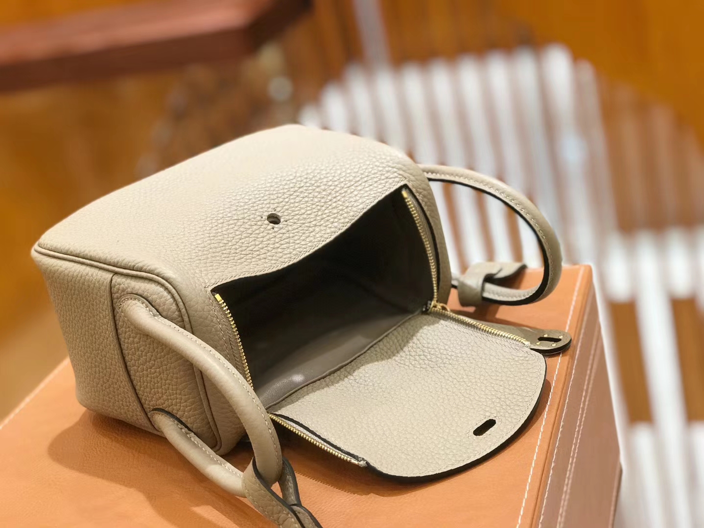 Hermès（爱马仕）Mini Lindy 18cm 斑鸠灰 Togo牛皮 金扣 原版蜜蜡线 顶级手缝