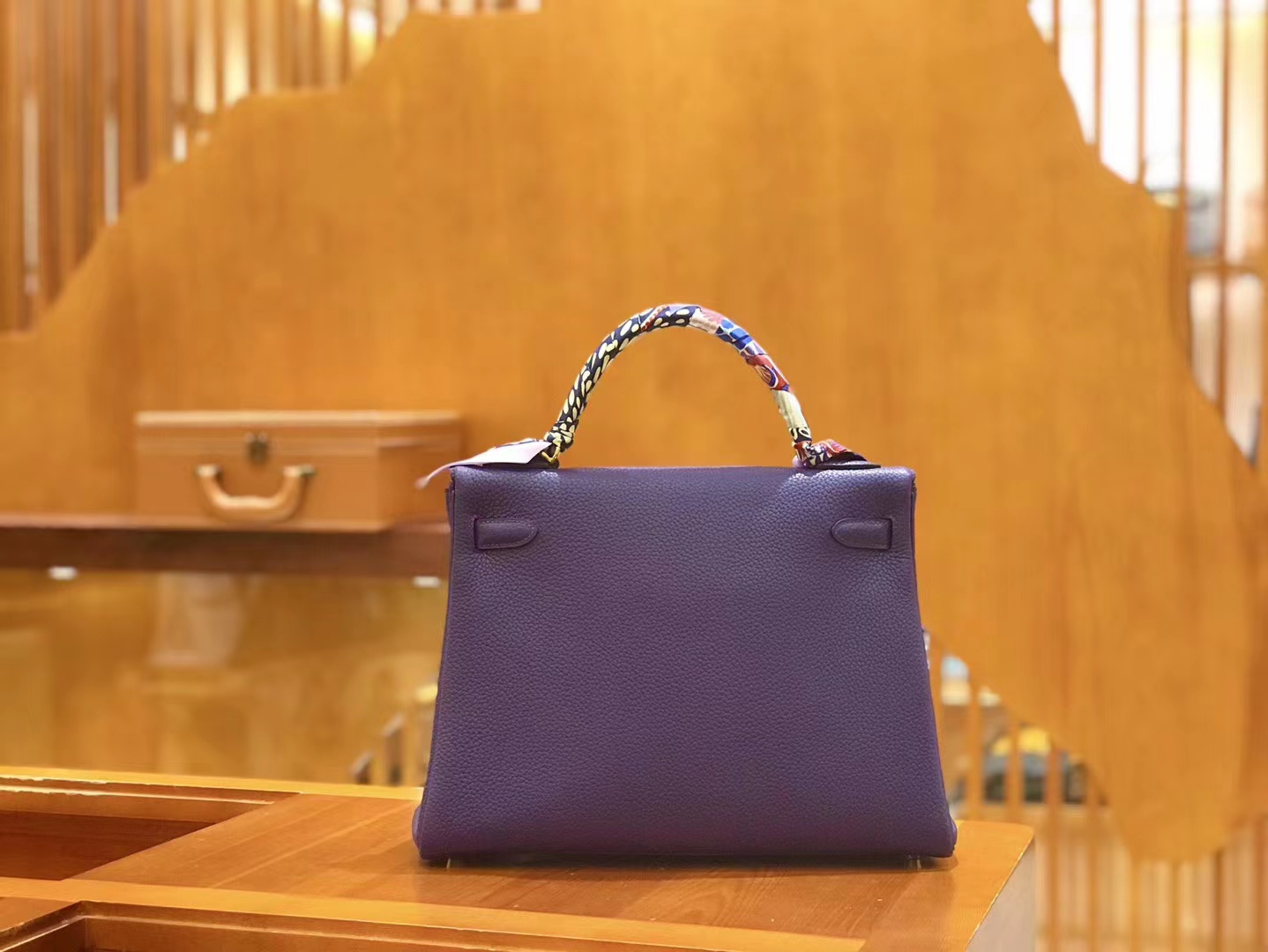 Hermès（爱马仕）Kelly 32cm 梦幻紫 进口togo小牛皮 蜡线 全手工缝制