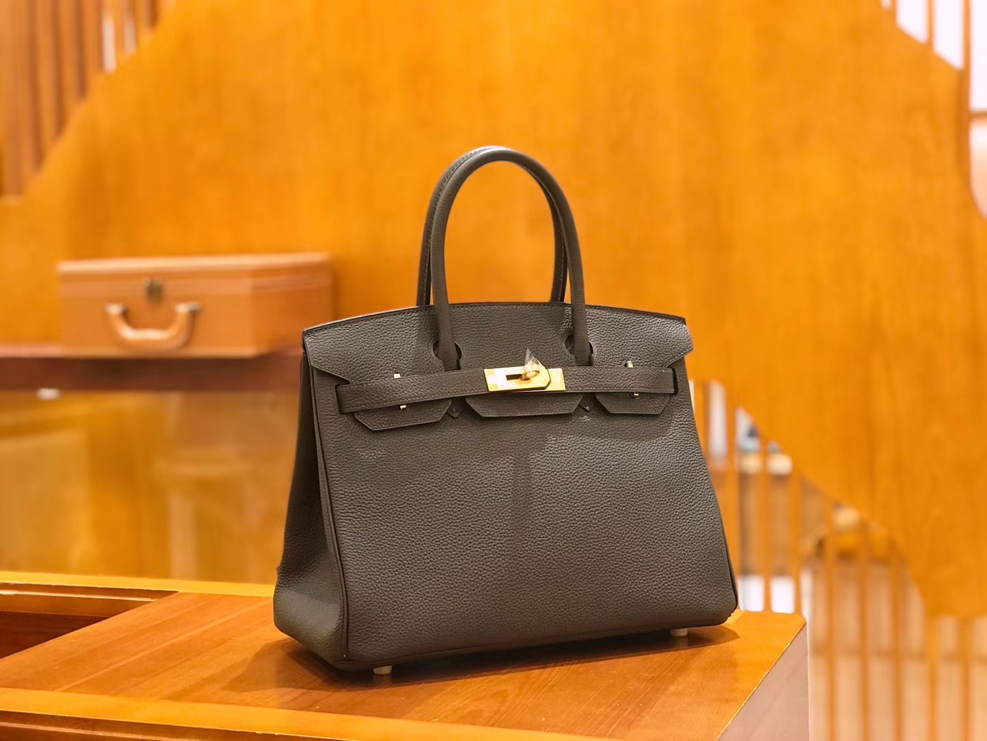 Hermès（爱马仕）Birkin 30cm 摩卡 Togo小牛皮 金扣 原版蜜蜡线 顶级手缝