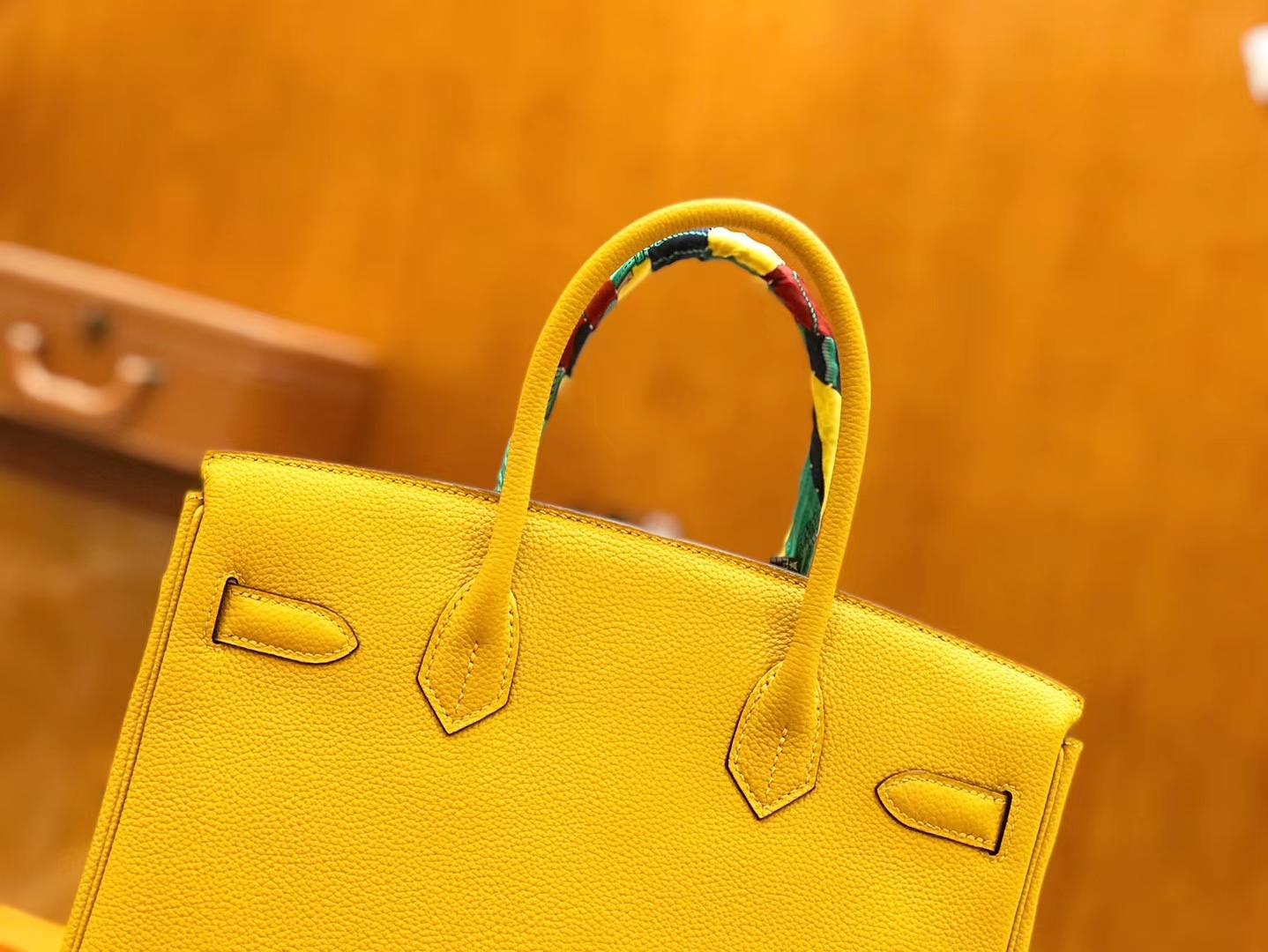 Hermès（爱马仕）Birkin 30cm 琥珀黄 Togo 小牛皮 金扣 原版蜜蜡线 顶级手缝
