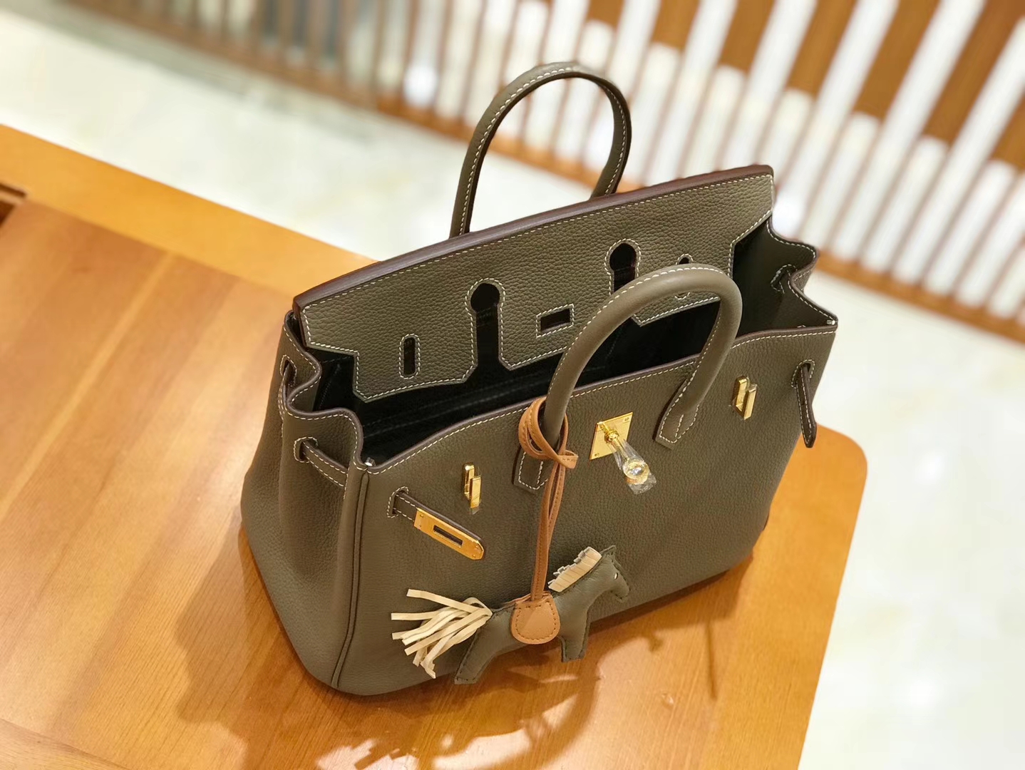 Hermès（爱马仕）Birkin 25cm 大象灰 Togo 牛皮 金扣 原版蜜蜡线 顶级手缝