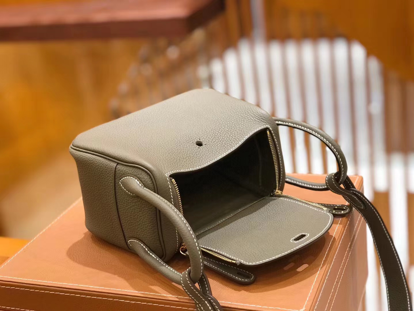 Hermès（爱马仕）Mini Lindy 18cm 大象灰 Togo小牛皮 金扣 原版蜜蜡线 顶级手缝