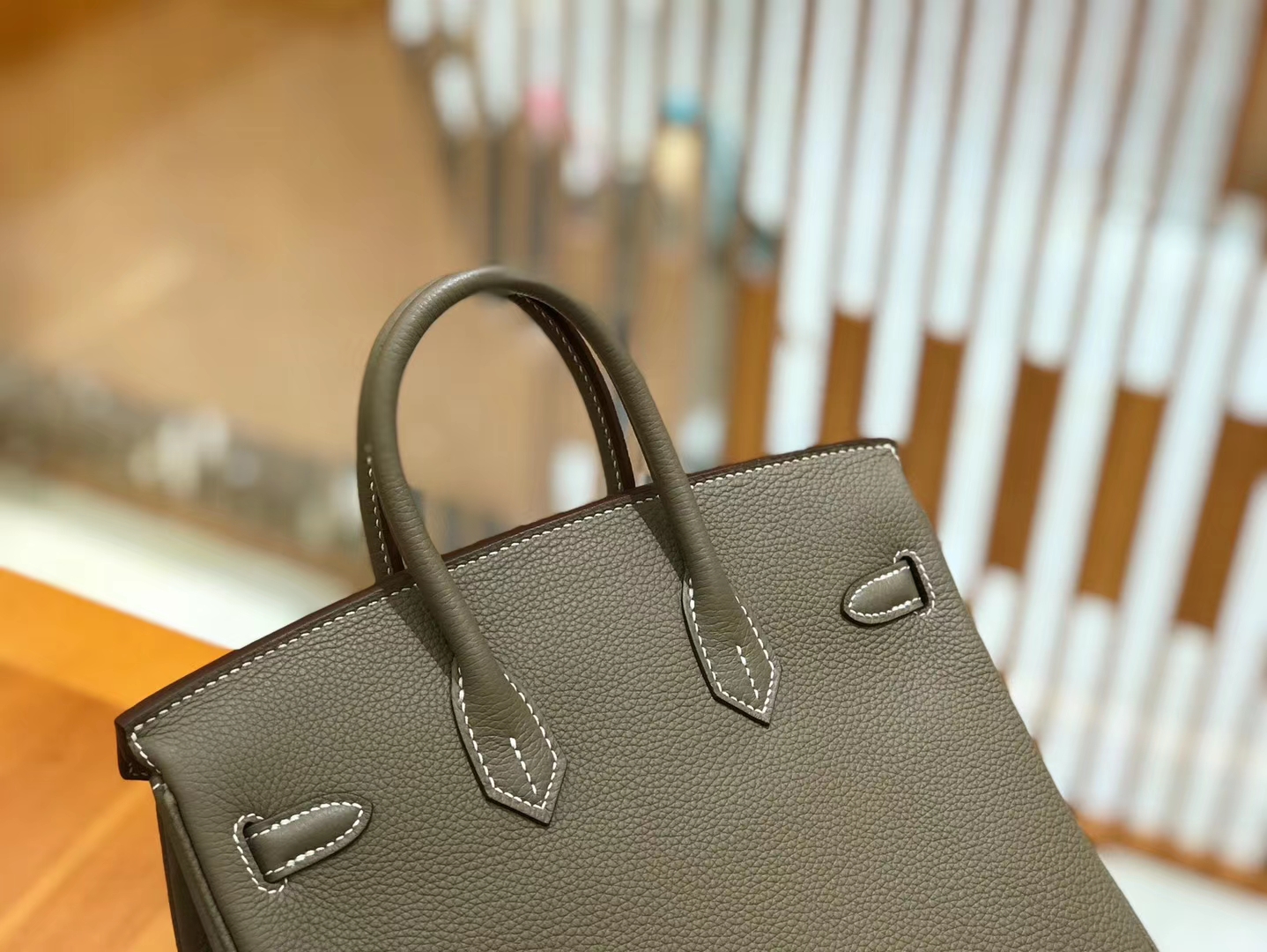 Hermès（爱马仕）Birkin 25cm 大象灰 Togo 牛皮 金扣 原版蜜蜡线 顶级手缝