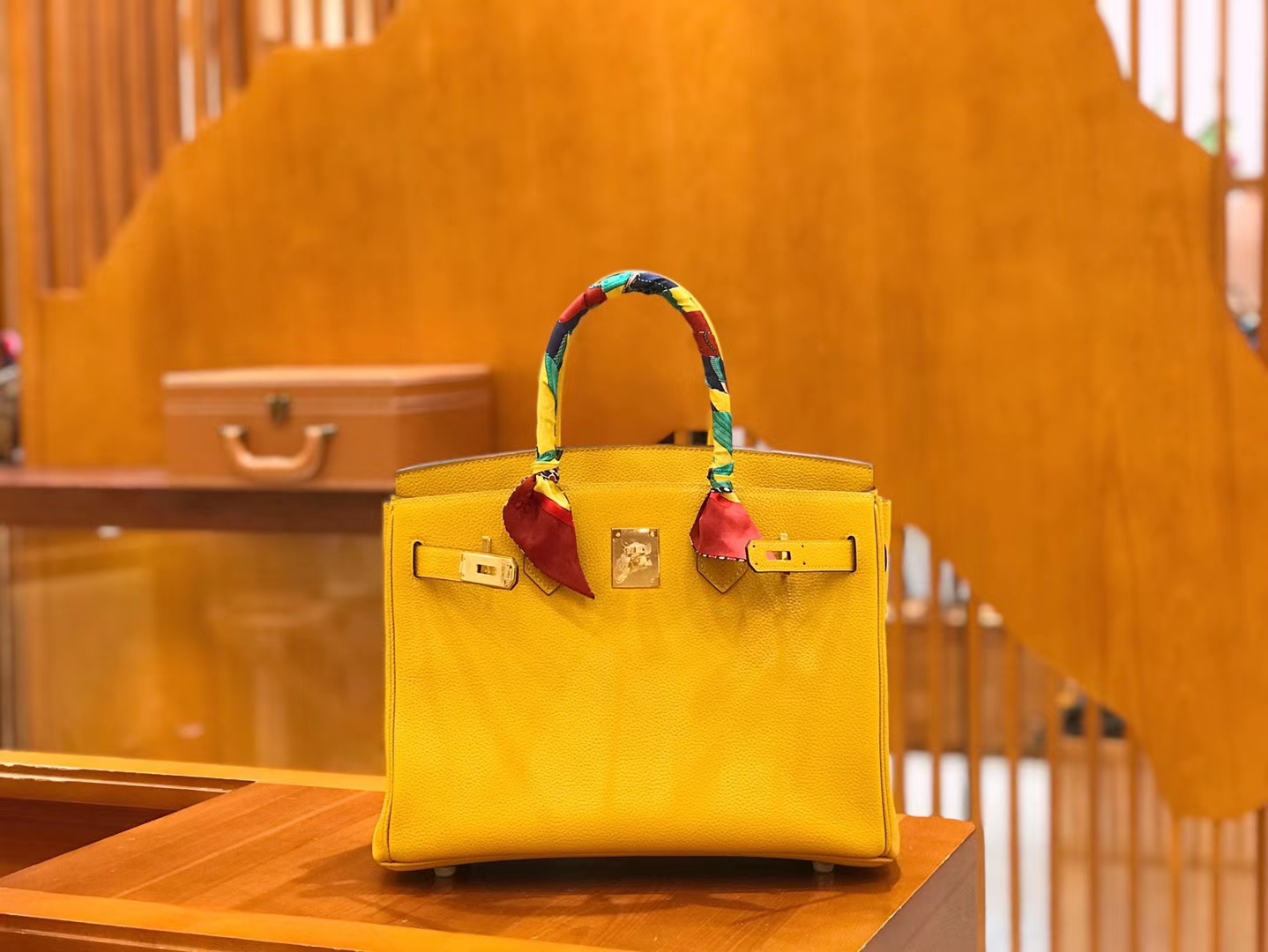 Hermès（爱马仕）Birkin 30cm 琥珀黄 Togo 小牛皮 金扣 原版蜜蜡线 顶级手缝