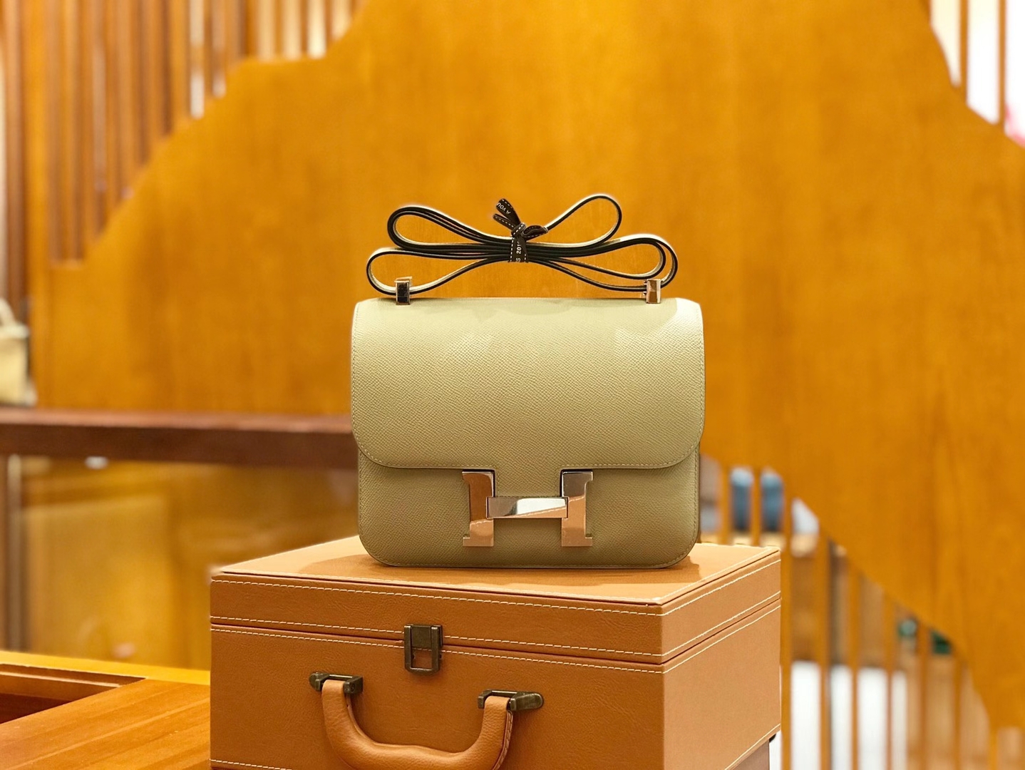 Hermès（爱马仕）Constance 24cm 斑鸠灰 Epsom 掌纹小牛皮 银扣 原版蜜蜡线 顶级手缝
