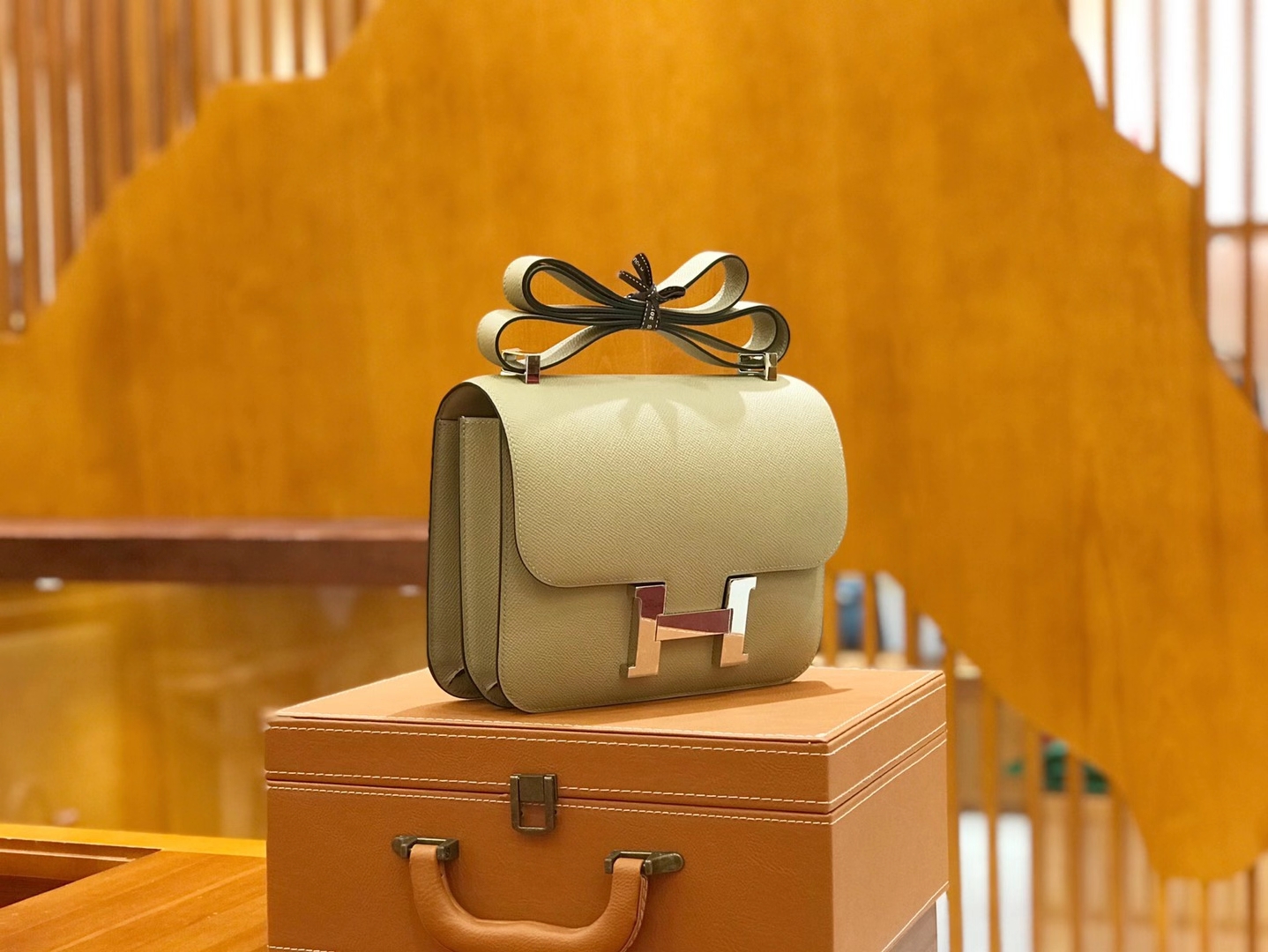 Hermès（爱马仕）Constance 24cm 斑鸠灰 Epsom 掌纹小牛皮 银扣 原版蜜蜡线 顶级手缝
