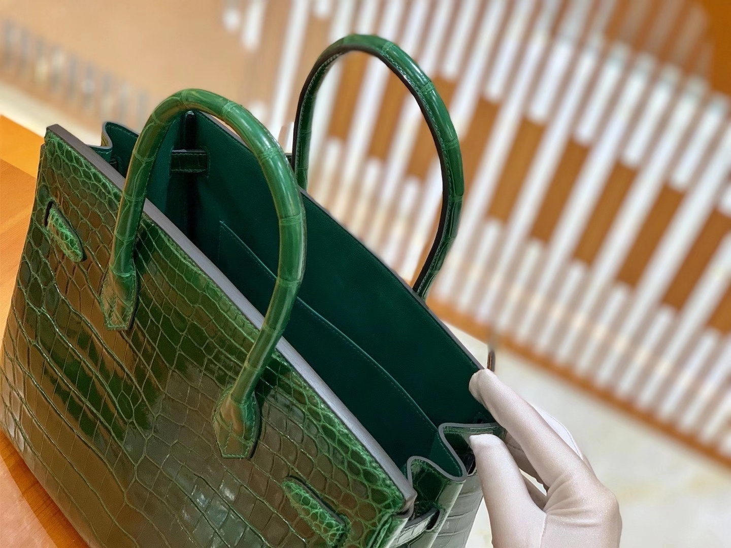 Hermès（爱马仕）Birkin 25cm & 30cm 一级尼罗鳄鱼皮 67祖母绿 高定工序版本 全手工缝制
