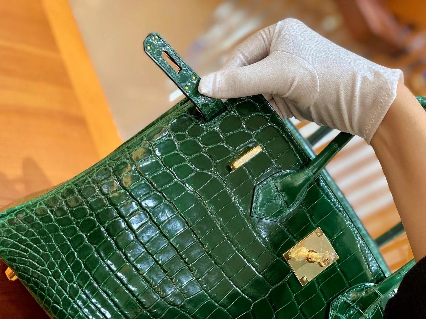 Hermès（爱马仕）Birkin 25cm & 30cm 一级尼罗鳄鱼皮 67祖母绿 高定工序版本 全手工缝制