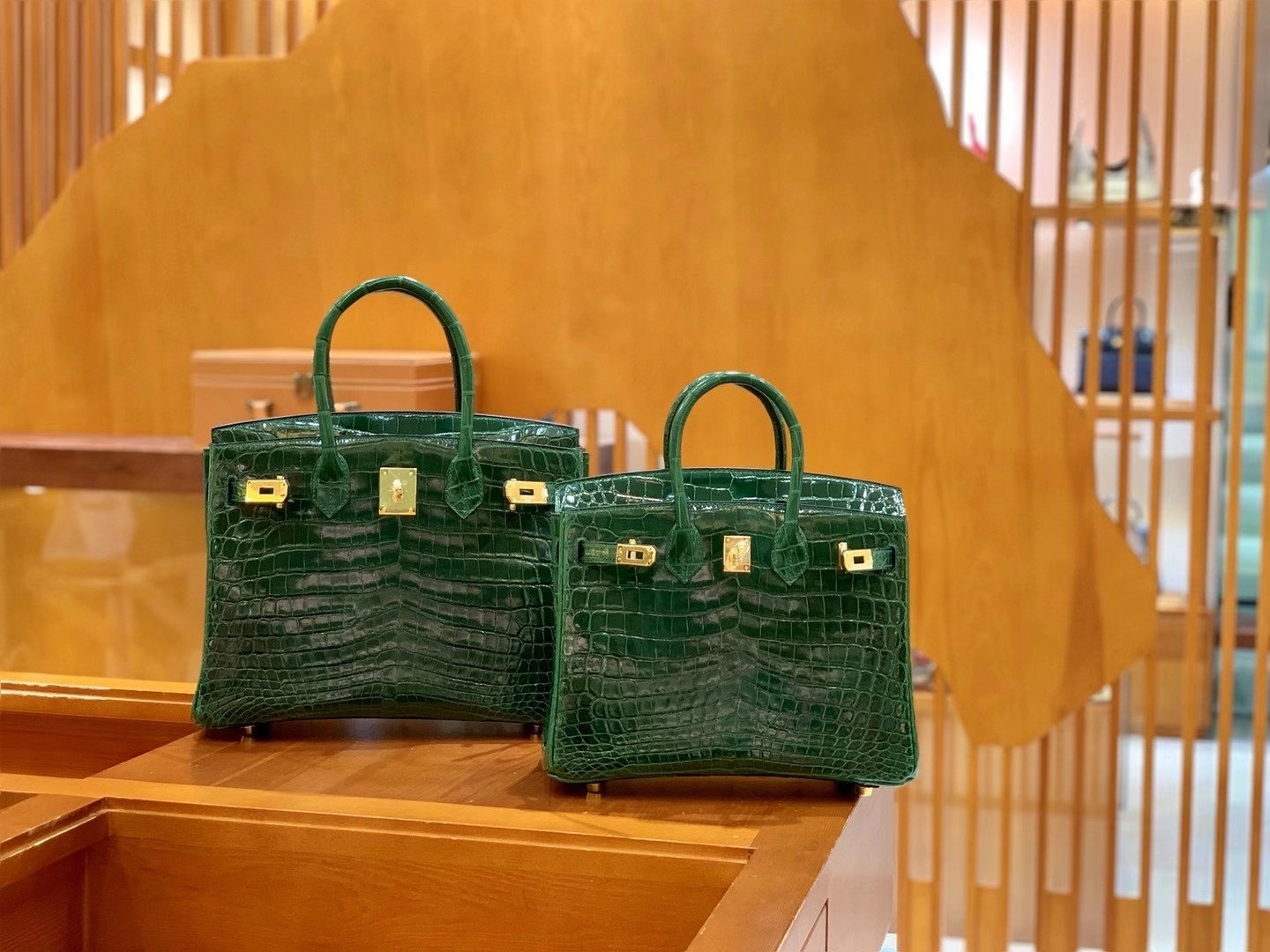 Hermès（爱马仕）Birkin 25cm & 30cm 一级尼罗鳄鱼皮 67祖母绿 高定工序版本 全手工缝制