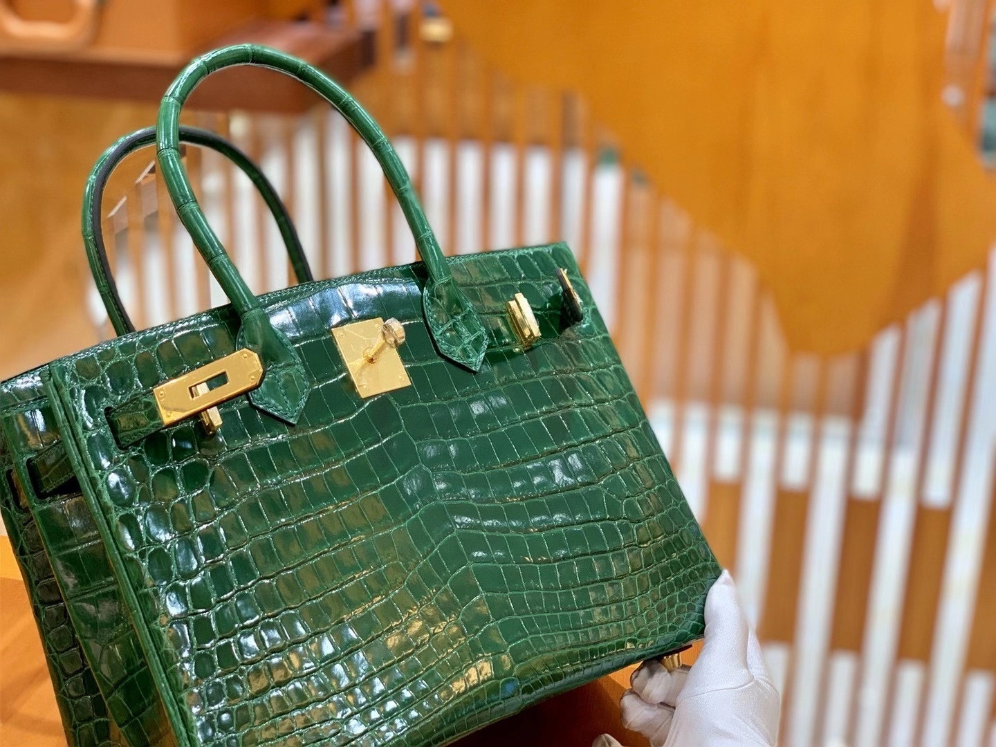 Hermès（爱马仕）Birkin 25cm & 30cm 一级尼罗鳄鱼皮 67祖母绿 高定工序版本 全手工缝制