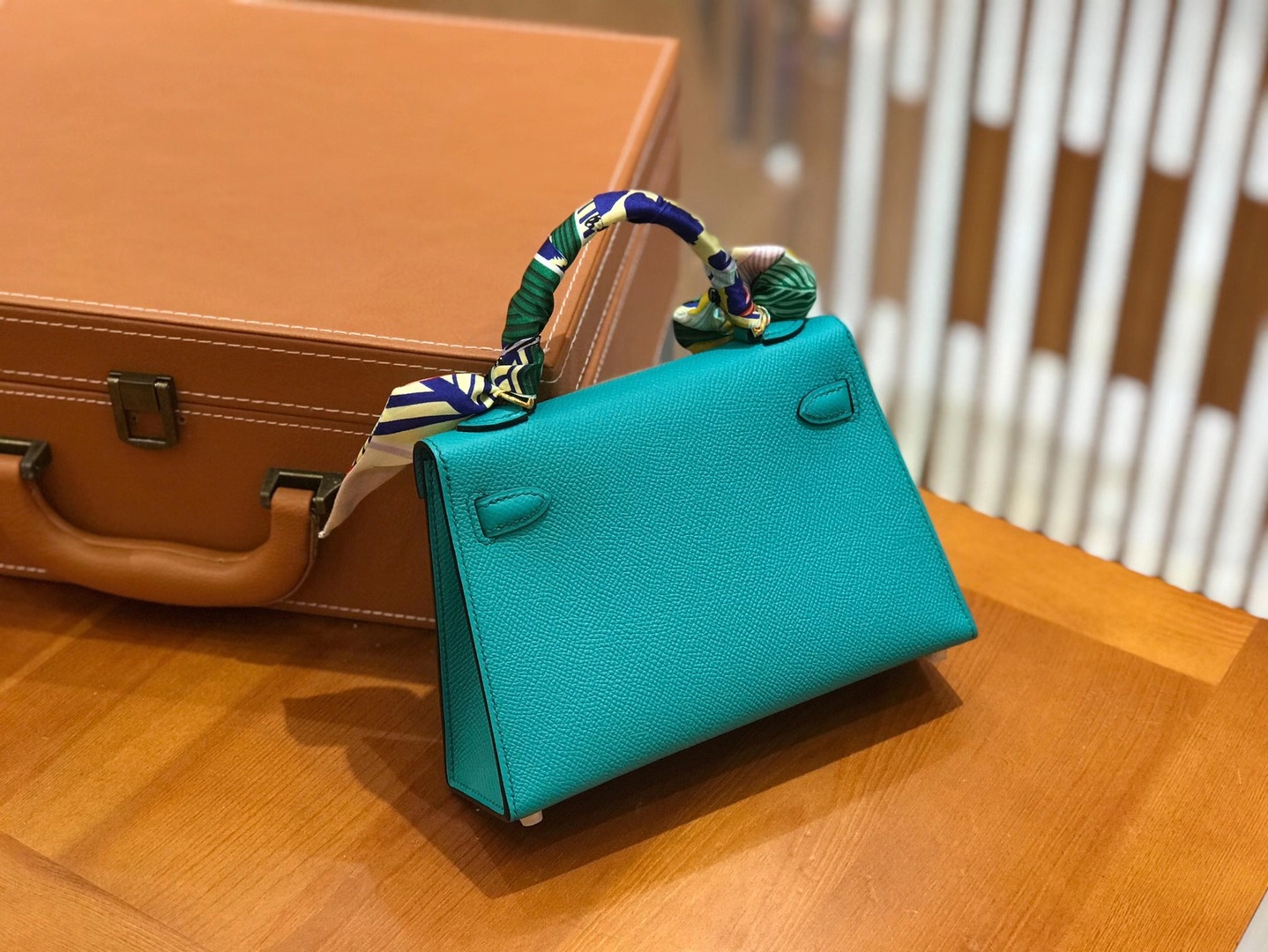 Hermès（爱马仕）Mini Kelly 二代 19cm 进口掌纹牛皮 U1维罗纳绿 全手工缝制 高订鳄鱼工序