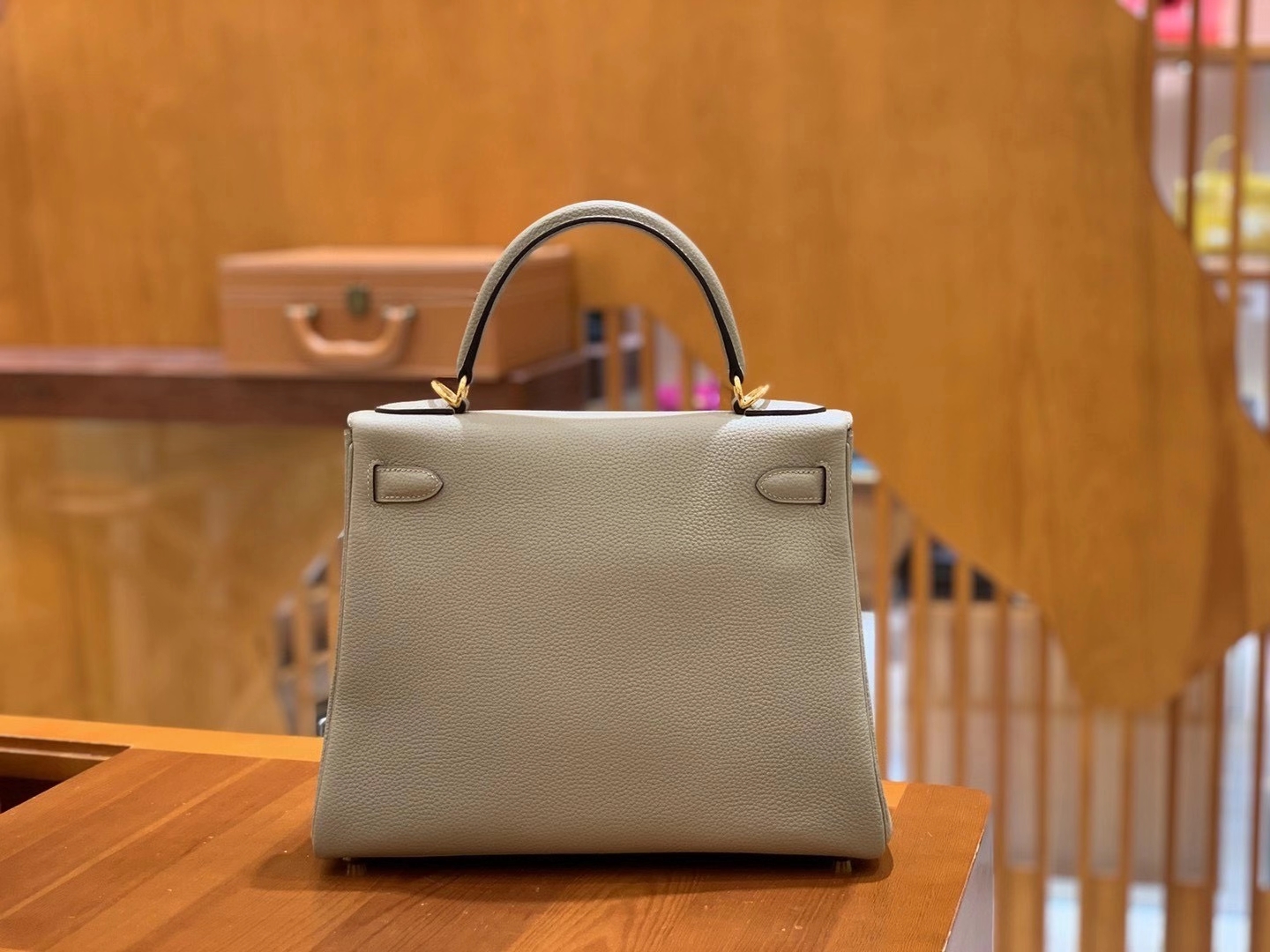 Hermès（爱马仕）Kelly 25cm Togo 斑鸠灰 金扣 全手工缝制 鳄鱼皮高订版本