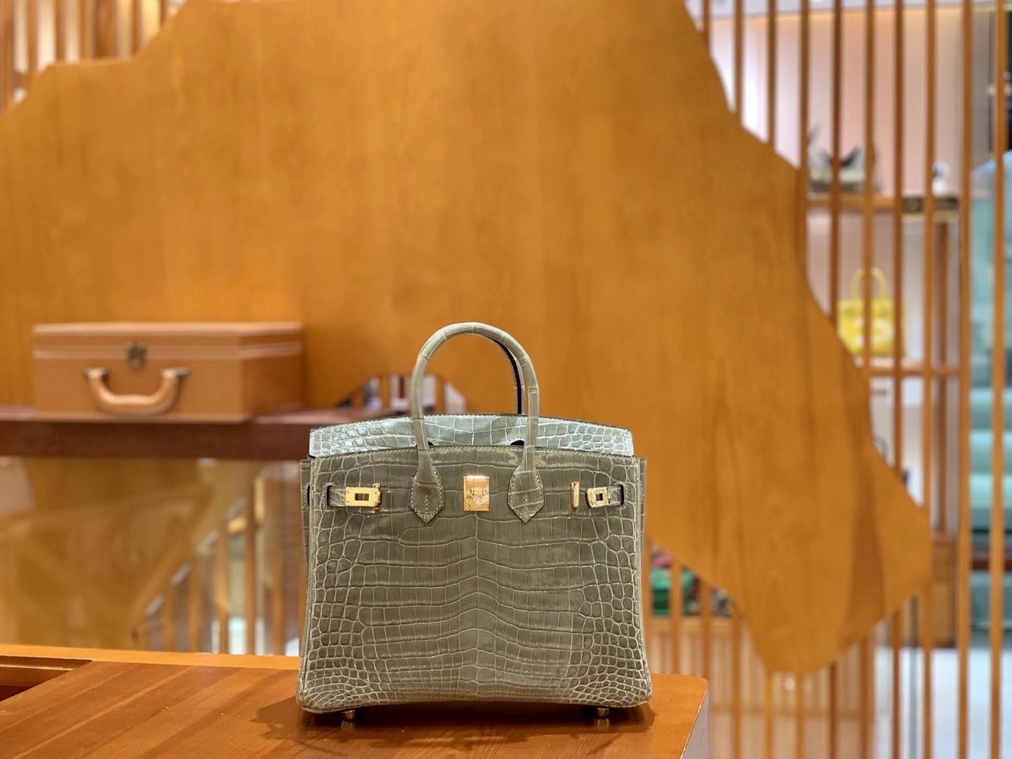 Hermès（爱马仕）Birkin 25cm 一级尼罗鳄鱼皮 81斑鸠灰 高定工序版本 全手工缝制