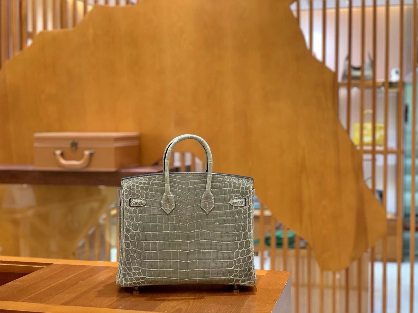 Hermès（爱马仕）Birkin 25cm 一级尼罗鳄鱼皮 81斑鸠灰 高定工序版本 全手工缝制