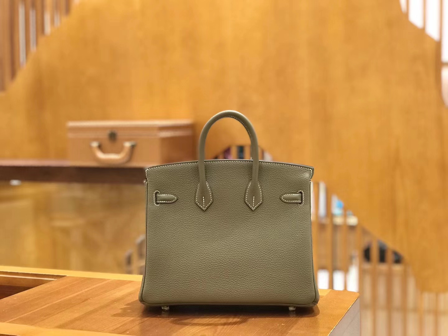 Hermès（爱马仕）Birkin 25cm 大象灰 银扣 进口togo小牛皮 原版蜜蜡线 顶级工艺缝制