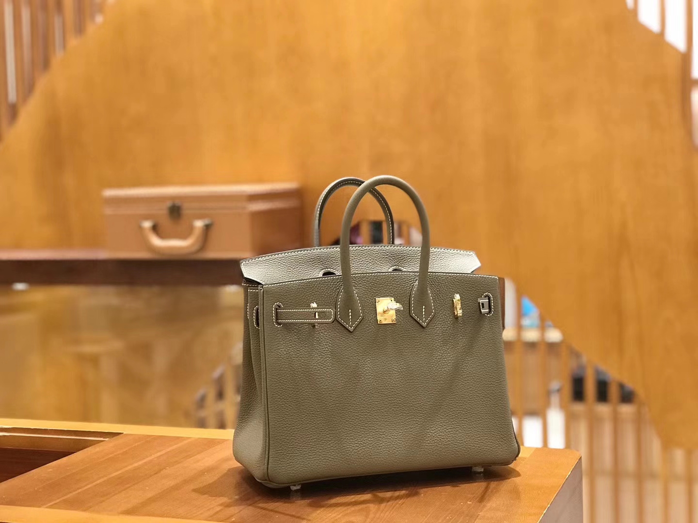 Hermès（爱马仕）Birkin 25cm 大象灰 银扣 进口togo小牛皮 原版蜜蜡线 顶级工艺缝制