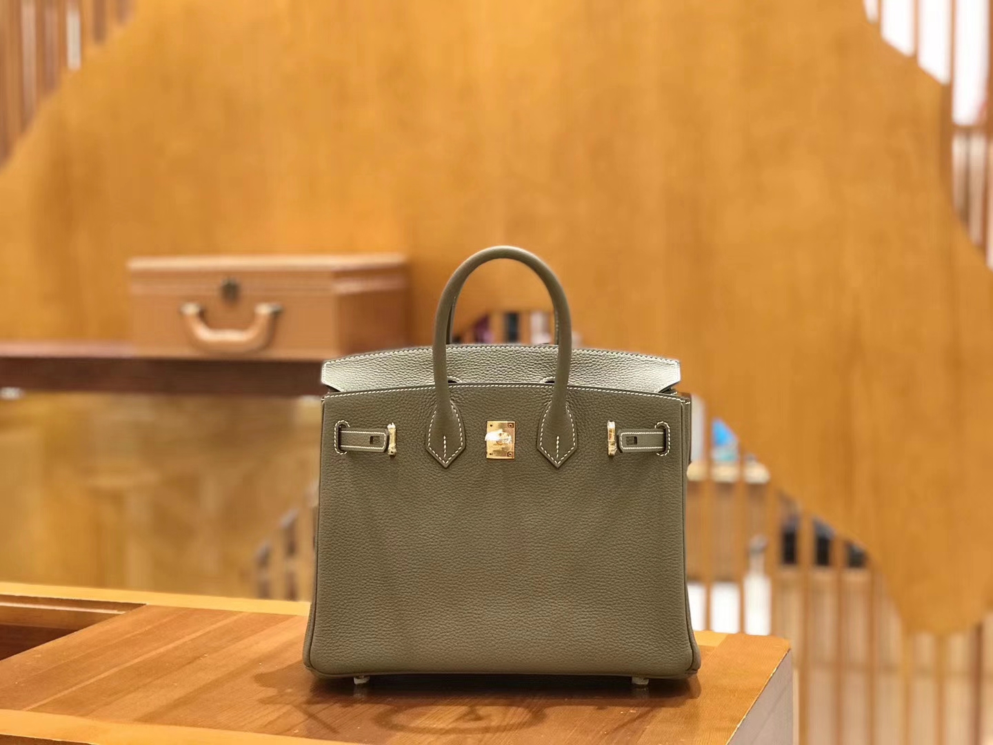 Hermès（爱马仕）Birkin 25cm 大象灰 银扣 进口togo小牛皮 原版蜜蜡线 顶级工艺缝制