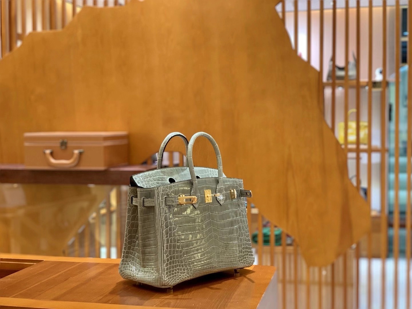Hermès（爱马仕）Birkin 25cm 一级尼罗鳄鱼皮 81斑鸠灰 高定工序版本 全手工缝制