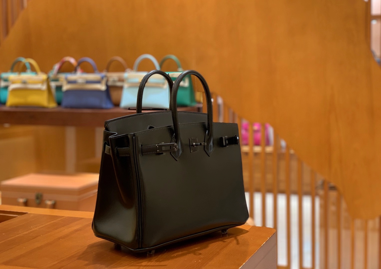 Hermès（爱马仕）Birkin 25cm 经典黑 枪色扣 Box皮 原版蜜蜡线 全手工缝制