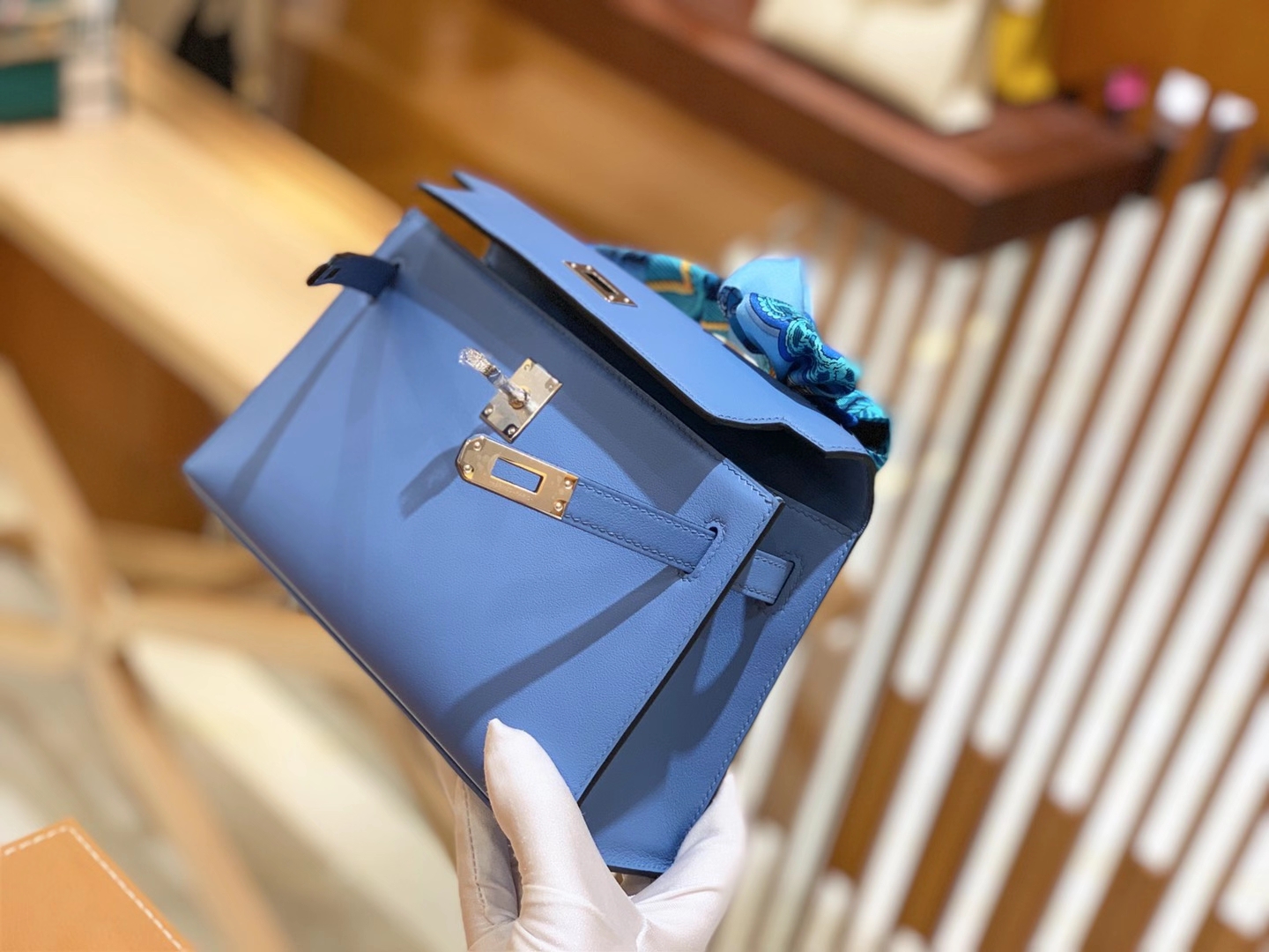 Hermès（爱马仕）Mini Kelly 一代 明兰 swift皮 银扣 原版蜜蜡线 顶级手工缝制