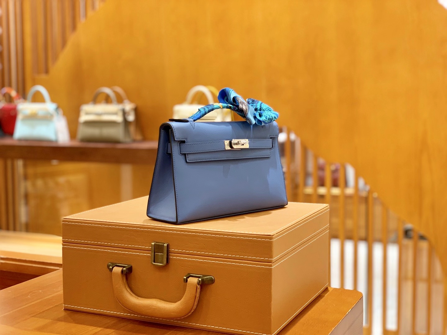 Hermès（爱马仕）Mini Kelly 一代 明兰 swift皮 银扣 原版蜜蜡线 顶级手工缝制