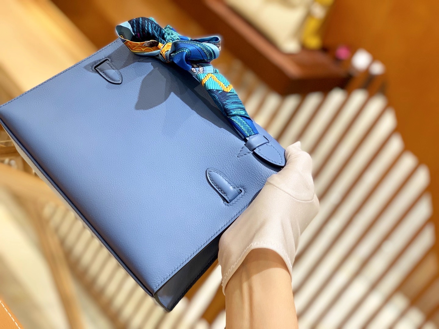 Hermès（爱马仕）Mini Kelly 一代 明兰 swift皮 银扣 原版蜜蜡线 顶级手工缝制