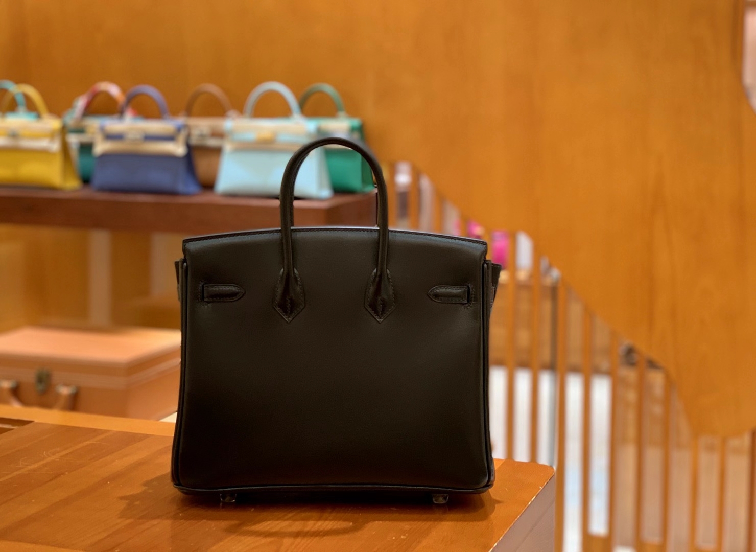 Hermès（爱马仕）Birkin 25cm 经典黑 枪色扣 Box皮 原版蜜蜡线 全手工缝制