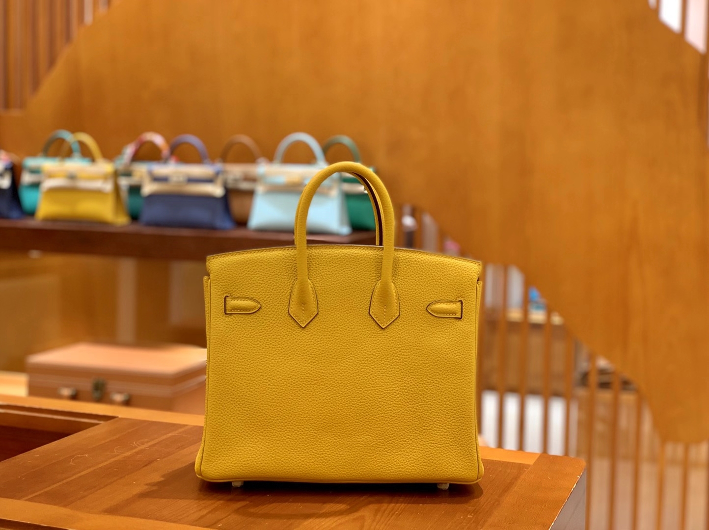 Hermès（爱马仕）Birkin 25cm 琥珀黄 金扣 Togo皮 原版蜜蜡线