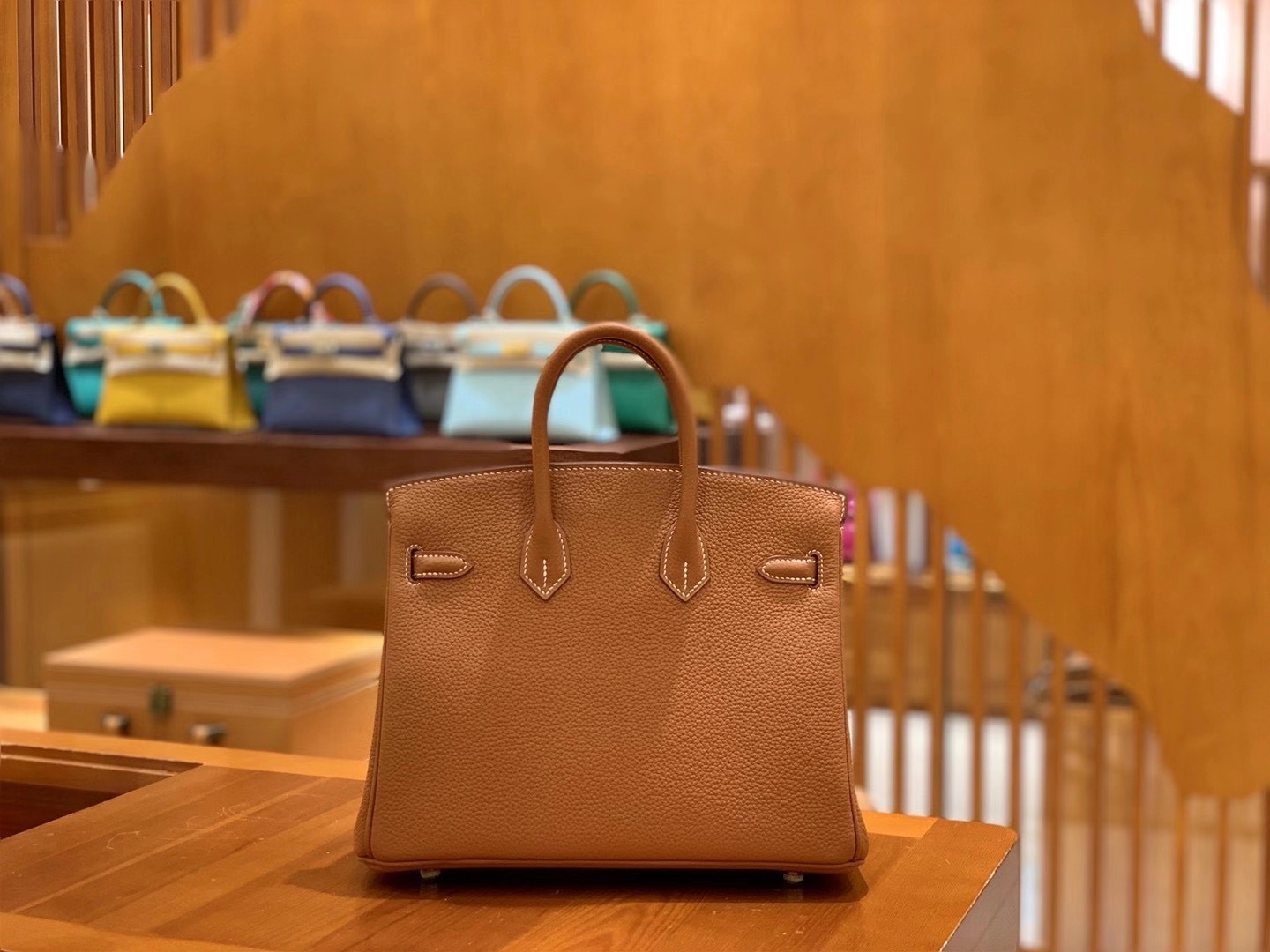 Hermès（爱马仕）Birkin 25cm Togo皮 太妃金 银扣 原版蜜蜡线 全手工缝制