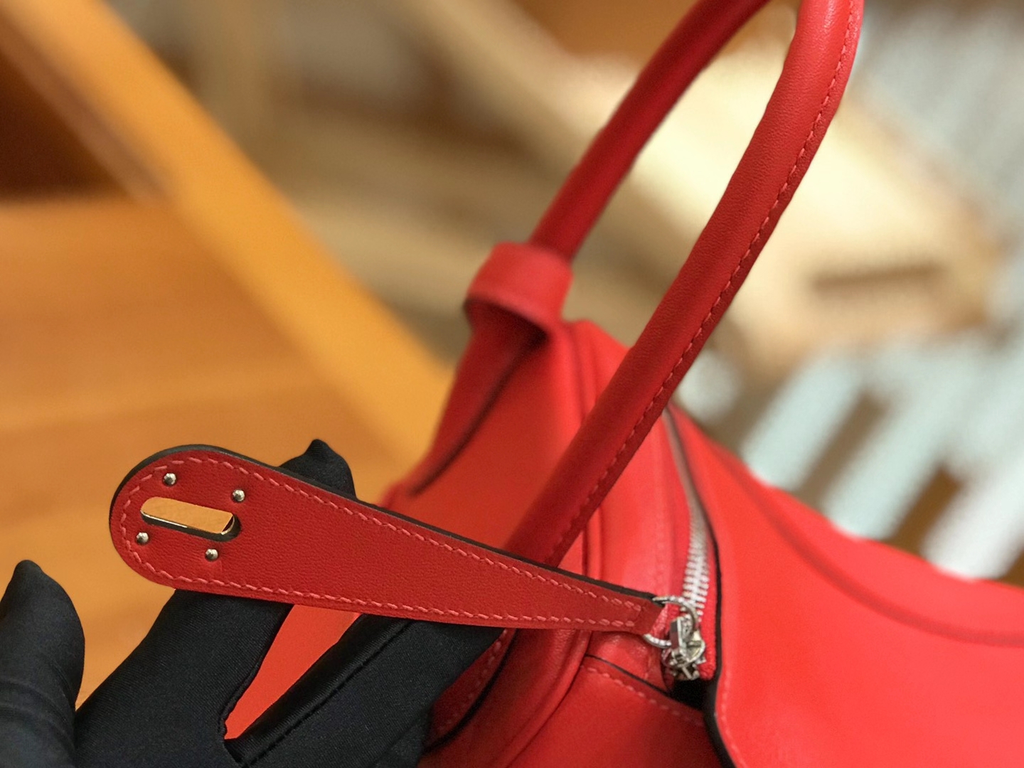 Hermès（爱马仕）Lindy 26cm 心红色 swift皮 原版蜜蜡线 顶级手工缝制
