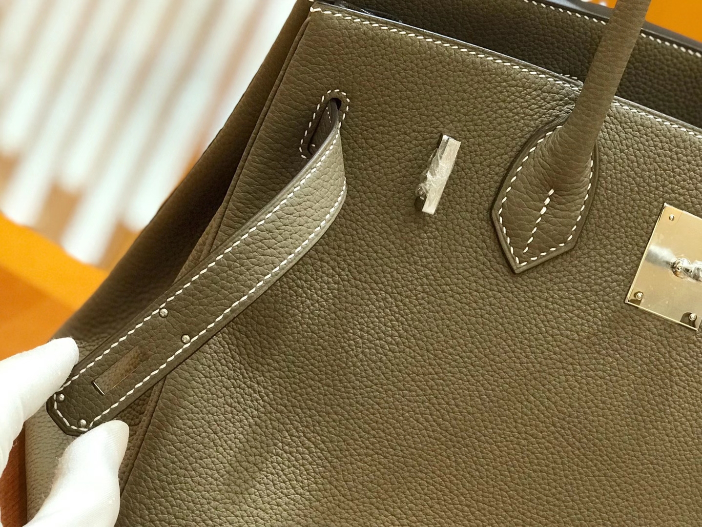 Hermès（爱马仕）Birkin 30cm 大象灰 银扣 进口Togo皮 原版蜜蜡线 顶级手缝版本