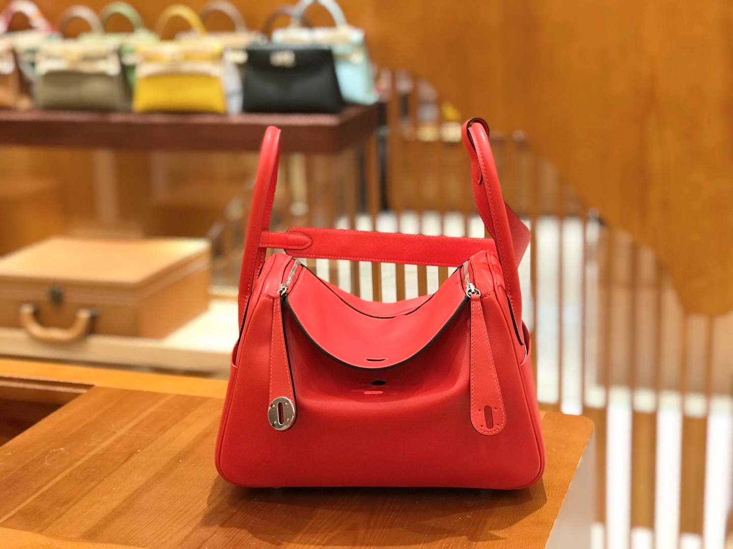Hermès（爱马仕）Lindy 26cm 心红色 swift皮 原版蜜蜡线 顶级手工缝制