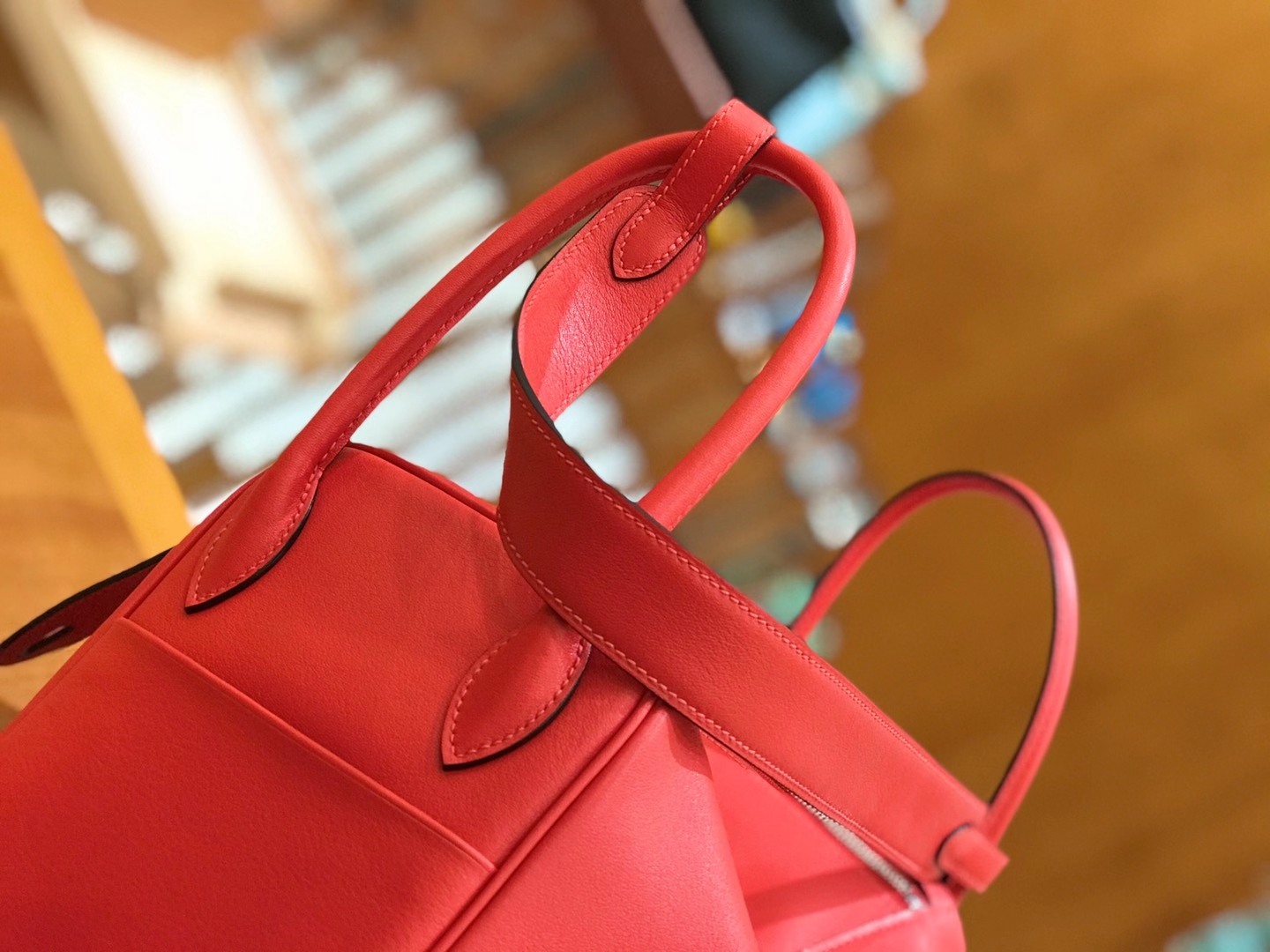 Hermès（爱马仕）Lindy 26cm 心红色 swift皮 原版蜜蜡线 顶级手工缝制