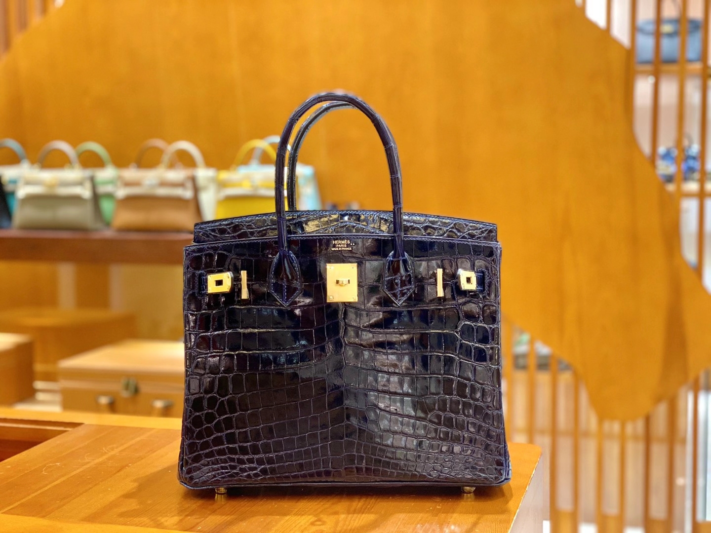 Hermès（爱马仕）Birkin 30cm 宝石蓝 金扣 一级尼罗鳄鱼皮 原版蜜蜡线 顶级手缝版本