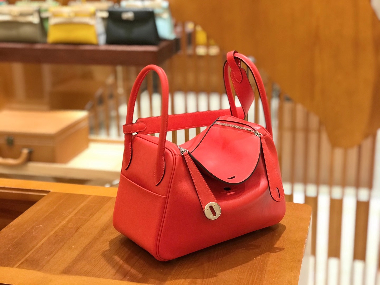 Hermès（爱马仕）Lindy 26cm 心红色 swift皮 原版蜜蜡线 顶级手工缝制