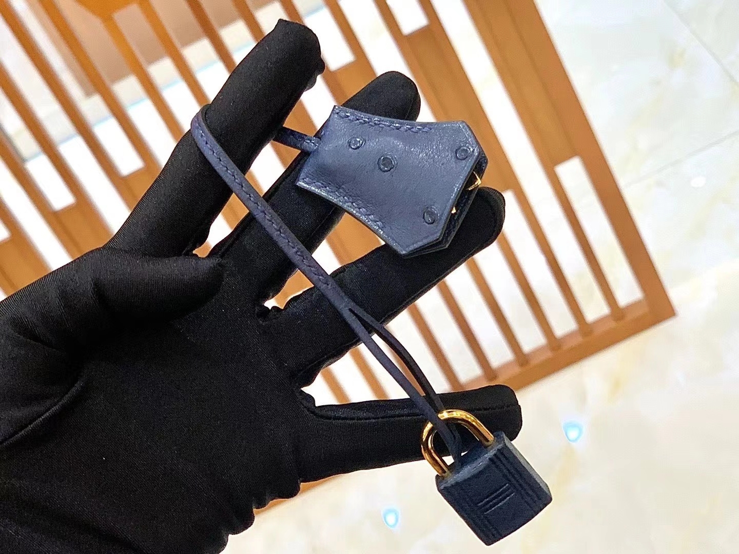 Hermès（爱马仕）Kelly 25cm 马耳他蓝 金扣 南非KK级鸵鸟皮 原版蜜蜡线 顶级手缝版本