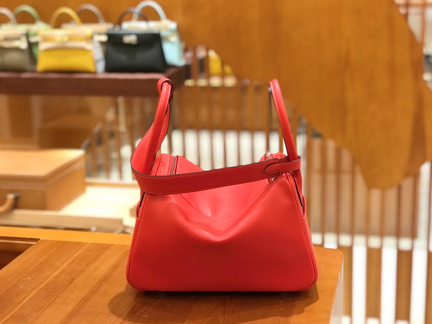 Hermès（爱马仕）Lindy 26cm 心红色 swift皮 原版蜜蜡线 顶级手工缝制