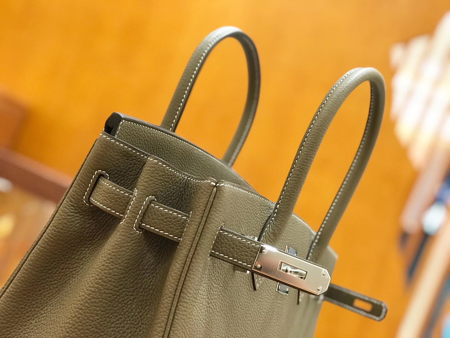 Hermès（爱马仕）Birkin 30cm 大象灰 银扣 进口Togo皮 原版蜜蜡线 顶级手缝版本