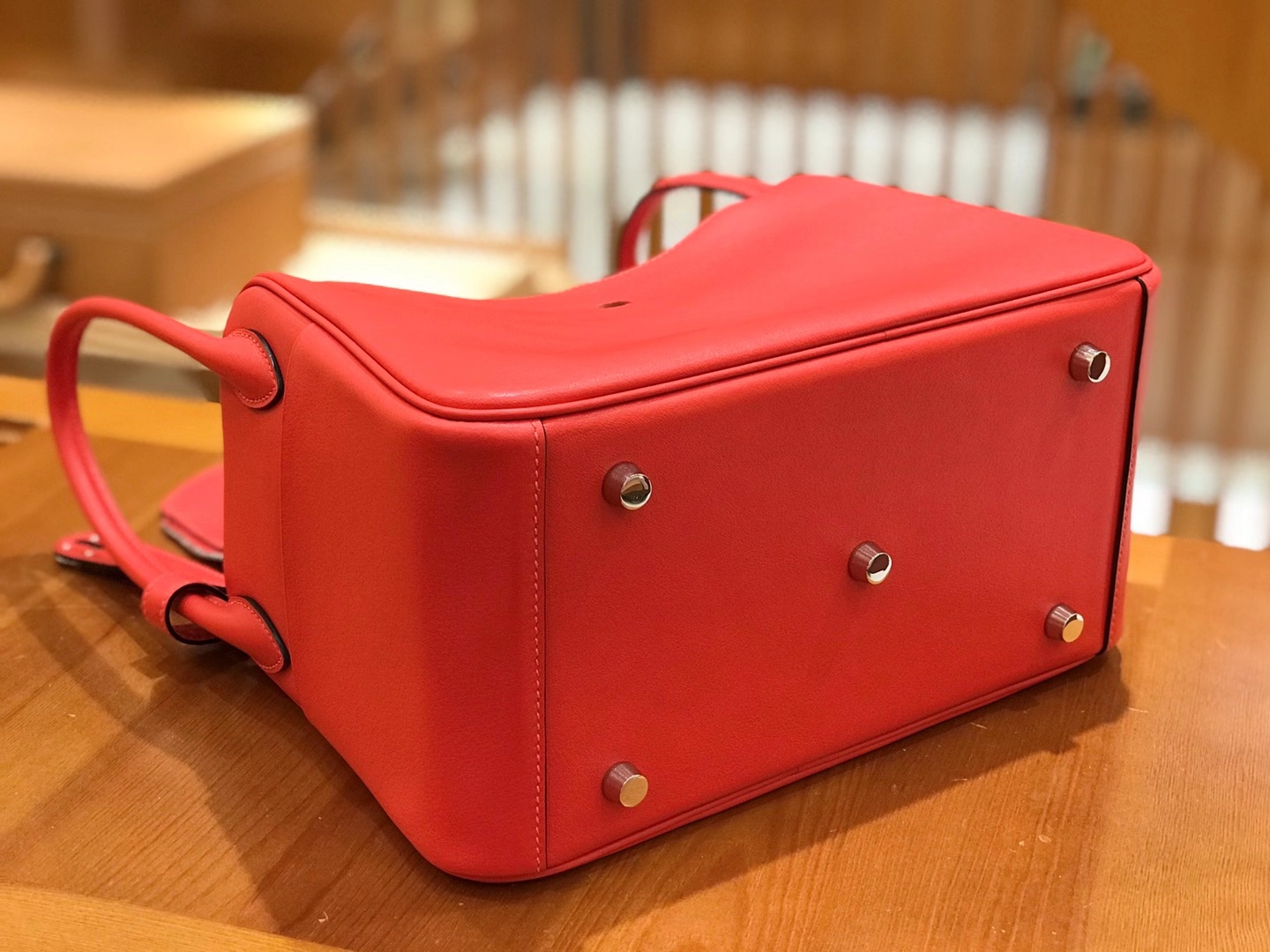Hermès（爱马仕）Lindy 26cm 心红色 swift皮 原版蜜蜡线 顶级手工缝制