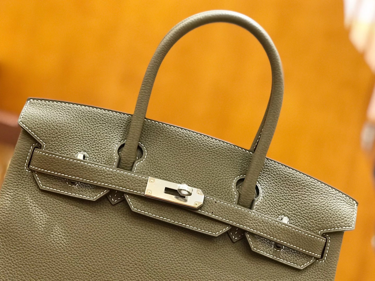 Hermès（爱马仕）Birkin 30cm 大象灰 银扣 进口Togo皮 原版蜜蜡线 顶级手缝版本