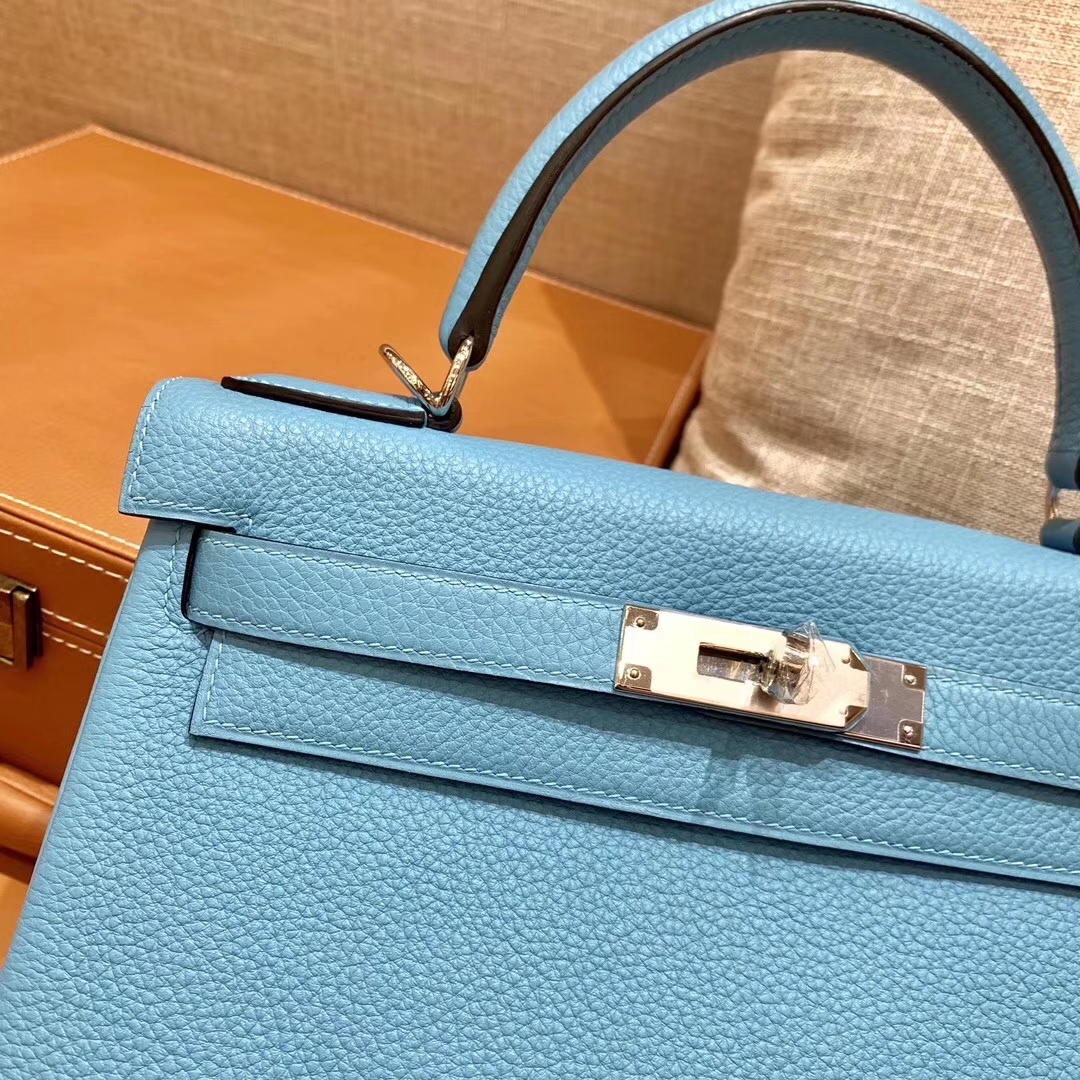 Hermès（爱马仕）Kelly 28cm 北方蓝 银扣 进口Togo皮 原版蜜蜡线 顶级手缝版本 现货